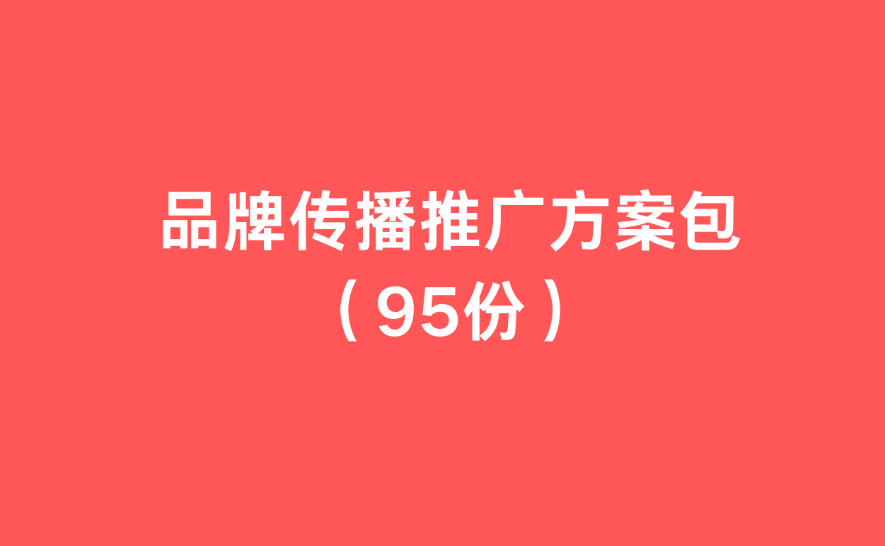 品牌传播推广方案包（95份）-1